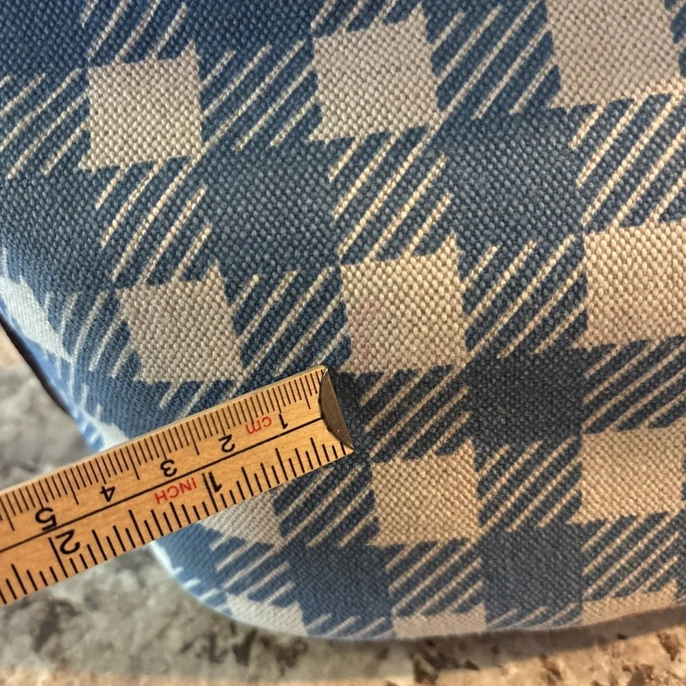 Vintage Y2K DOONEY & BOURKE Houndstooth Checkered Blue White Hobo Bag Purse VGUC
